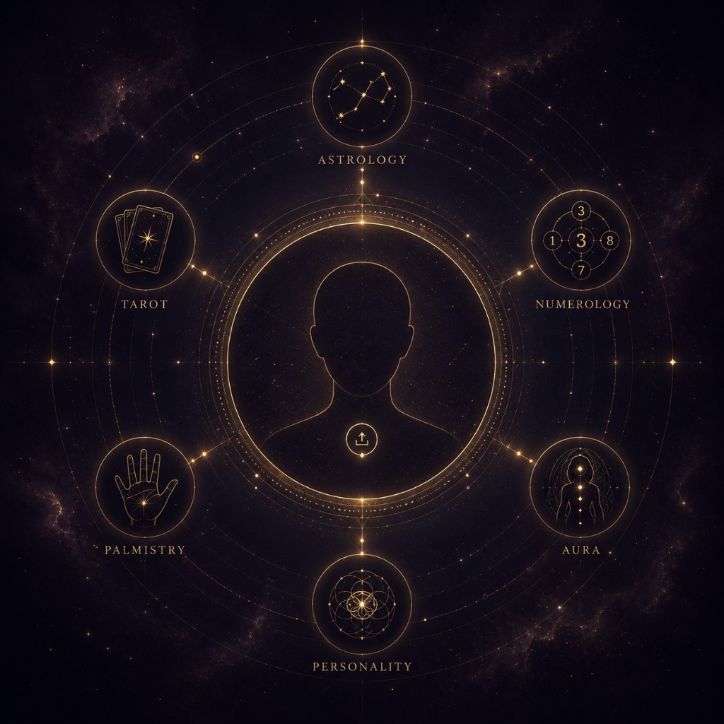 Your personal map - astrology, tarot, numerology, palmistry and more around one profile
